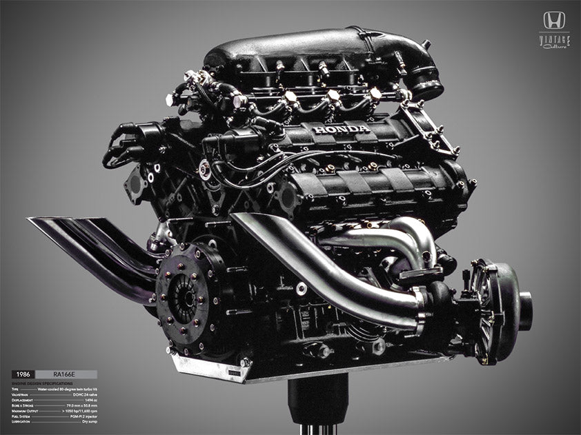 RA166E - Honda V6 Turbo F1 Engine Poster